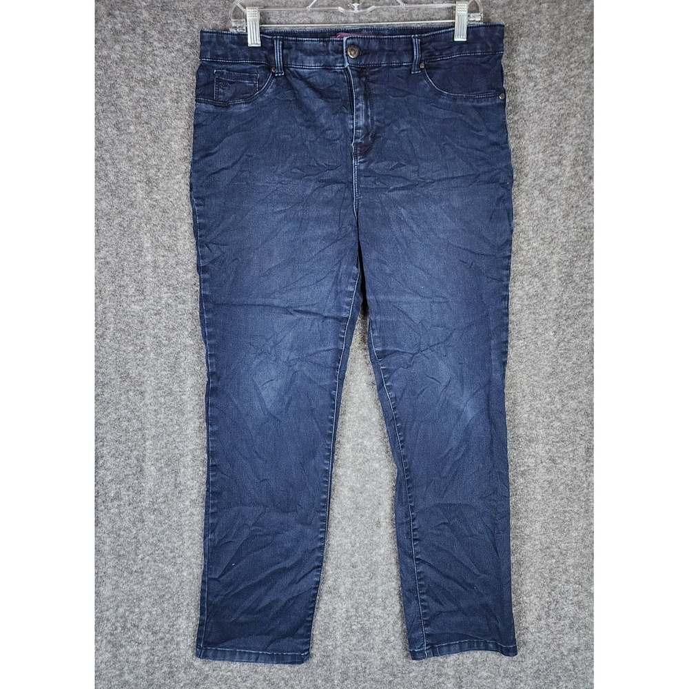 Gloria Vanderbilt Jeans Womens 14 Sadie Blue Straight Leg High Rise EUC